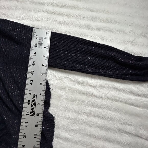 Anthropologie Postmark 9-H15 Stcl Orley Metallic Cowl Neck Ruffle Sweater XS/S - Picture 8 of 9